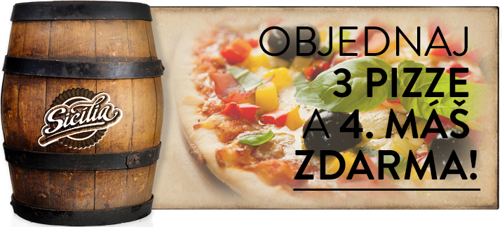 Akcia 2 - Pizzeria Sicilia- rozvoz jedál a pizze Bratislava